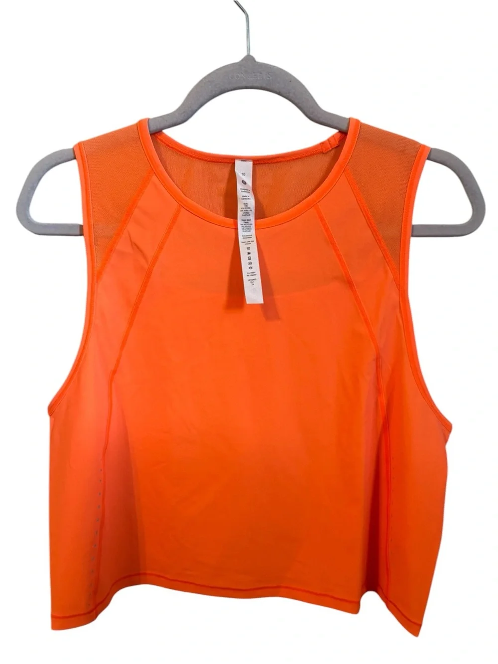 Lululemon Sculpture Cropped Tank in highlight orange NWT 10
